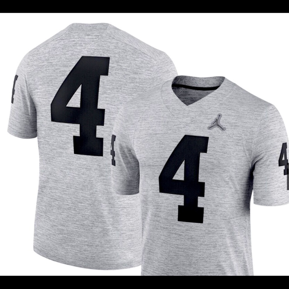 Jumpman Michigan gray alternate football jersey